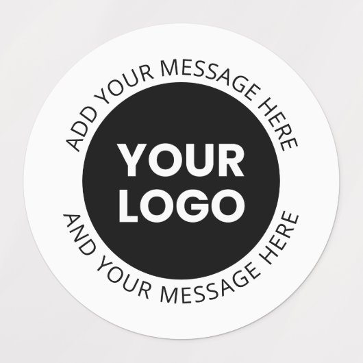 Zakelijke Logo & bewerkbare tekst waterdicht Labels (Design 1)