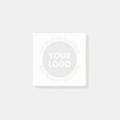 Zakelijke Logo & bewerkbare tekst Wit & Grijs Post-it® Notes (Voorkant)