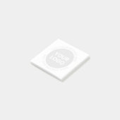 Zakelijke Logo & bewerkbare tekst Wit & Grijs Post-it® Notes (Schuin)