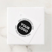 Zakelijke Logo & bewerkbare tekst Wit & Zwart Bedankjes Labels (In situ)