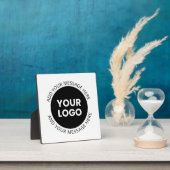 Zakelijke Logo & bewerkbare tekst Wit & Zwart Fotoplaat (Insitu)