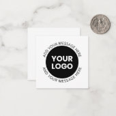 Zakelijke Logo & bewerkbare tekst Wit & Zwart Notitiekaartje (Voorkant / Achterkant in situ)