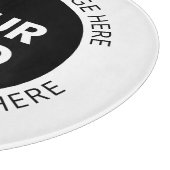 Zakelijke Logo & bewerkbare tekst Wit & Zwart Snijplank (Hoek)