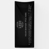 Zakelijke Logo | Black Modern Adverteren 6' banner (Verticaal)