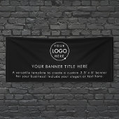 Zakelijke Logo | Black Modern Adverteren 6" Spandoek