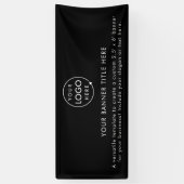 Zakelijke Logo | Black Modern Adverteren 6" Spandoek (Verticaal)