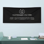 Zakelijke Logo | Black Modern Adverteren 6" Spandoek (Beurs)