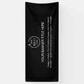 Zakelijke Logo | Black Modern Adverteren 6" Spandoek (Verticaal)