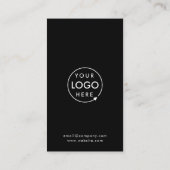 Zakelijke Logo | Black Professional Company Punch Klantenkaartje (Achterkant)