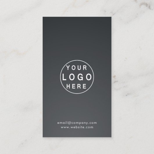 Zakelijke Logo | Black Professional Company Punch Klantenkaartje (Achterkant)