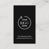 Zakelijke Logo | Black Professional Company Punch Klantenkaartje (Achterkant)