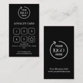 Zakelijke Logo | Black Professional Company Punch Klantenkaartje (Voorkant / Achterkant)