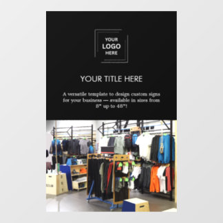 Zakelijke Logo | Black Professional-foto Raamsticker