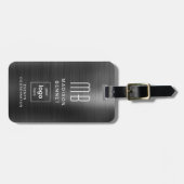 Zakelijke Logo Black Professionele Reizen Bagagelabel (Voorkant horizontaal)