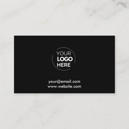 Zakelijke Logo Black Star Professioneel Bedrijf Klantenkaartje (Achterkant)