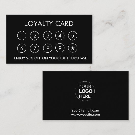 Zakelijke Logo Black Star Professioneel Bedrijf Klantenkaartje (Voorkant / Achterkant)