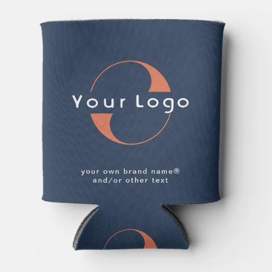 Zakelijke Logo, Blauw bedrijfsmerk Promotional Blikjeskoeler (Voorkant)