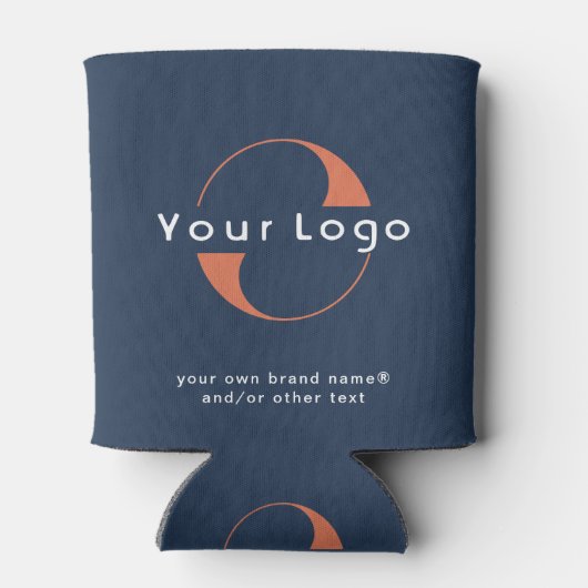 Zakelijke Logo, Blauw bedrijfsmerk Promotional Blikjeskoeler (Achterkant)