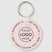 Zakelijke Logo | Blush Pink Feminine Professional Sleutelhanger (Voorkant)