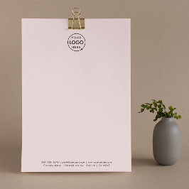 Zakelijke Logo | Blush Pink Modern minimalist Briefhoofd