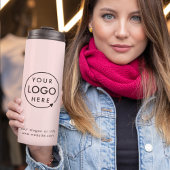 Zakelijke Logo | Blush Pink Modern minimalist Thermosbeker