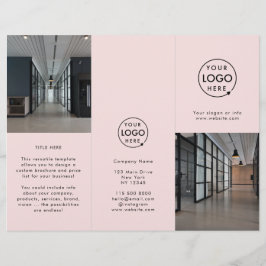 Zakelijke Logo Blush Pink Pamphlet Brochure