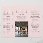 Zakelijke Logo Blush Pink Pamphlet Brochure (Achterkant)