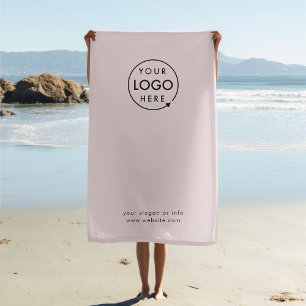 Zakelijke Logo Blush Pink Professional Modern Strandlaken