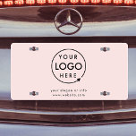Zakelijke Logo | Blush Pink Simple Professional Nummerplaat<br><div class="desc">Een eenvoudige sjabloon van het bord van het de bedrijfsautorisatievergunning van de douanegootsteen in een moderne minimalistische stijl die gemakkelijk met uw bedrijfs logo en details kan worden bijgewerkt.</div>