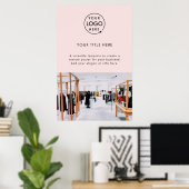 Zakelijke Logo | Blush roze foto-promotie Poster (Thuiskantoor)