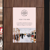 Zakelijke Logo | Blush roze foto-promotie Poster