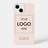 Zakelijke Logo - Blush roze iPhone Hoesje (Achterkant)