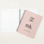 Zakelijke Logo Blush Roze Moderne QR Code Planner (Display)