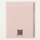 Zakelijke Logo Blush Roze Moderne QR Code Planner (Achterkant)