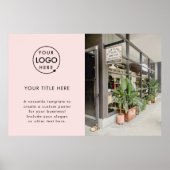 Zakelijke Logo | Blush roze promotiefFoto Poster (Voorkant)