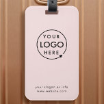 Zakelijke Logo | Blush roze promotietraject Bagagelabel<br><div class="desc">Een eenvoudige sjabloon van het bedrijfs bagagelabel van de blote roze douane in een moderne minimalistische stijl die gemakkelijk met uw bedrijfs logo,  slogan en bedrijfsdetails kan worden bijgewerkt. #luggagetag #logo #business #reis</div>