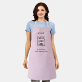 Zakelijke Logo Blush Roze Werknemer Naam Schort (Gedragen)