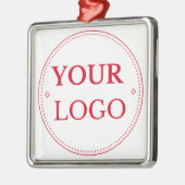 Zakelijke Logo Branded Modern Metalen Ornament (Links)