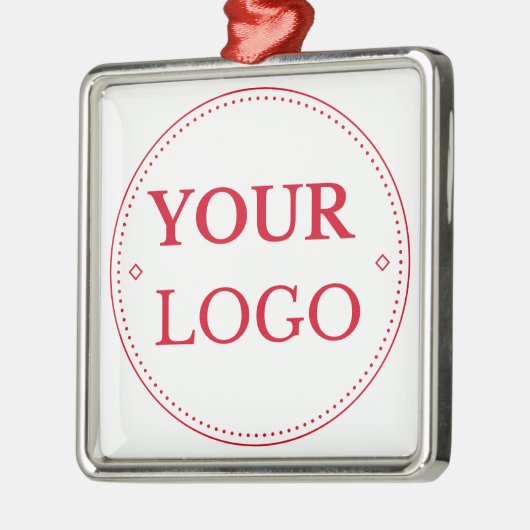 Zakelijke Logo Branded Modern Metalen Ornament (Links)