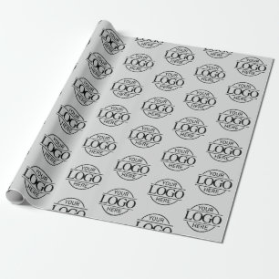 Zakelijke Logo Branded Promotionele Lichtgrijs Cadeaupapier