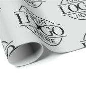 Zakelijke Logo Branded Promotionele Lichtgrijs Cadeaupapier (Rol Hoek)
