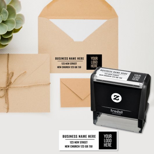 Zakelijke logo Branding Bedrijfsnaam Sales Brandin Zelfinktende Stempel