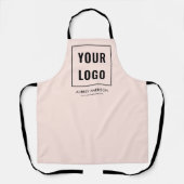 Zakelijke Logo Branding Blush Roze Schort (Voorkant)