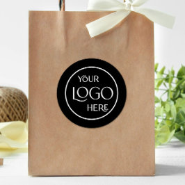 Zakelijke Logo Branding Modern Black Promotional Ronde Sticker