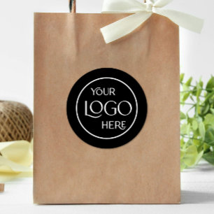Zakelijke Logo Branding Modern Black Promotional Ronde Sticker