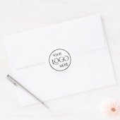 Zakelijke Logo Branding Modern Wit Promotie Ronde Sticker (Envelop)