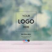 Zakelijke Logo Branding Social Media Acryl Bord (Neutraal)