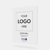 Zakelijke Logo Branding Social Media Acryl Bord (Hoek)