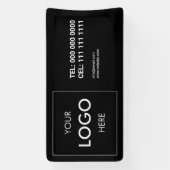 Zakelijke Logo branding zwarte banner (Verticaal)
