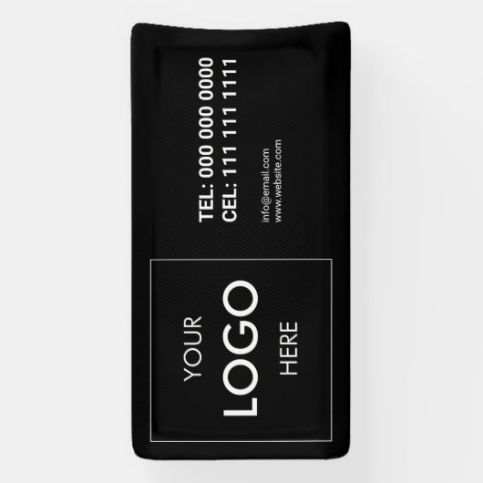 Zakelijke Logo branding zwarte banner (Verticaal)